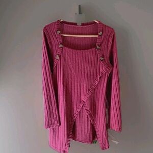 Women's Pink Long Sleeve Shirt, Size XL, NWOT